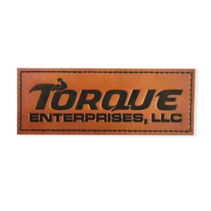 Embossed leather patches