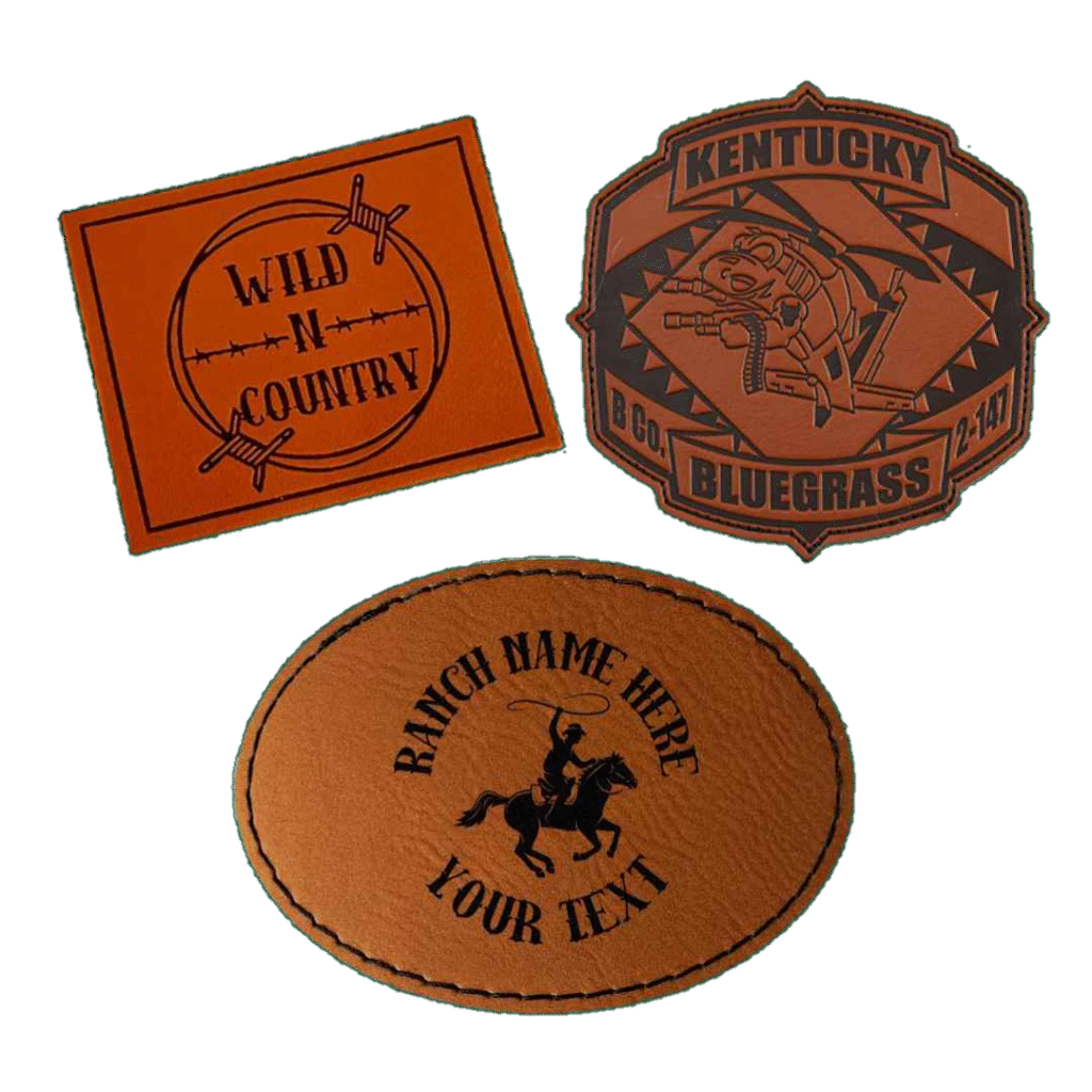 Custom os leather patches